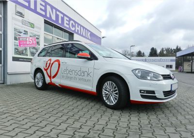 Lebensdank | Fahrzeugfolierung | KFZ-Werbung